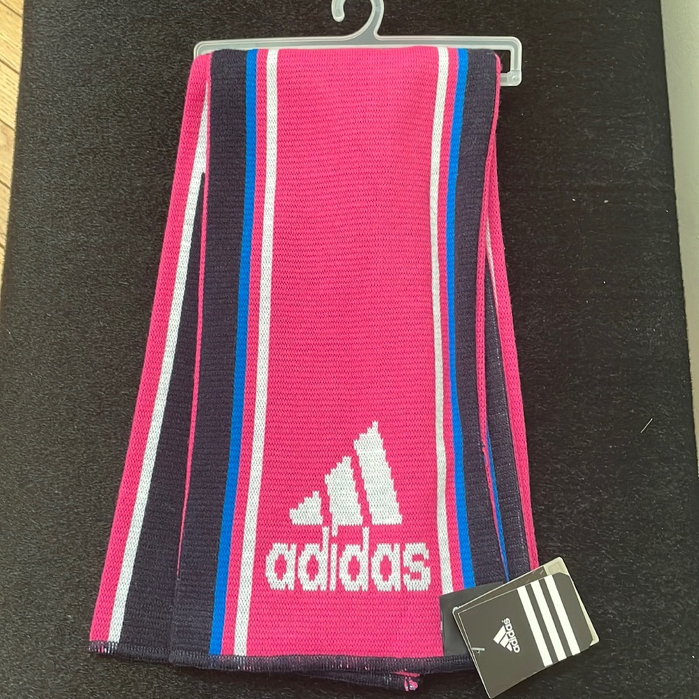 NWT Double Sided Adidas Pink & Black Scarf 🧣 - Picture 1 of 6